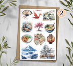 Japan Travel Stickers: Handmade Planner, Scrapbook Decals