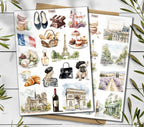 France Travel Sticker Sheet: Paris, Provence, Mediterranean
