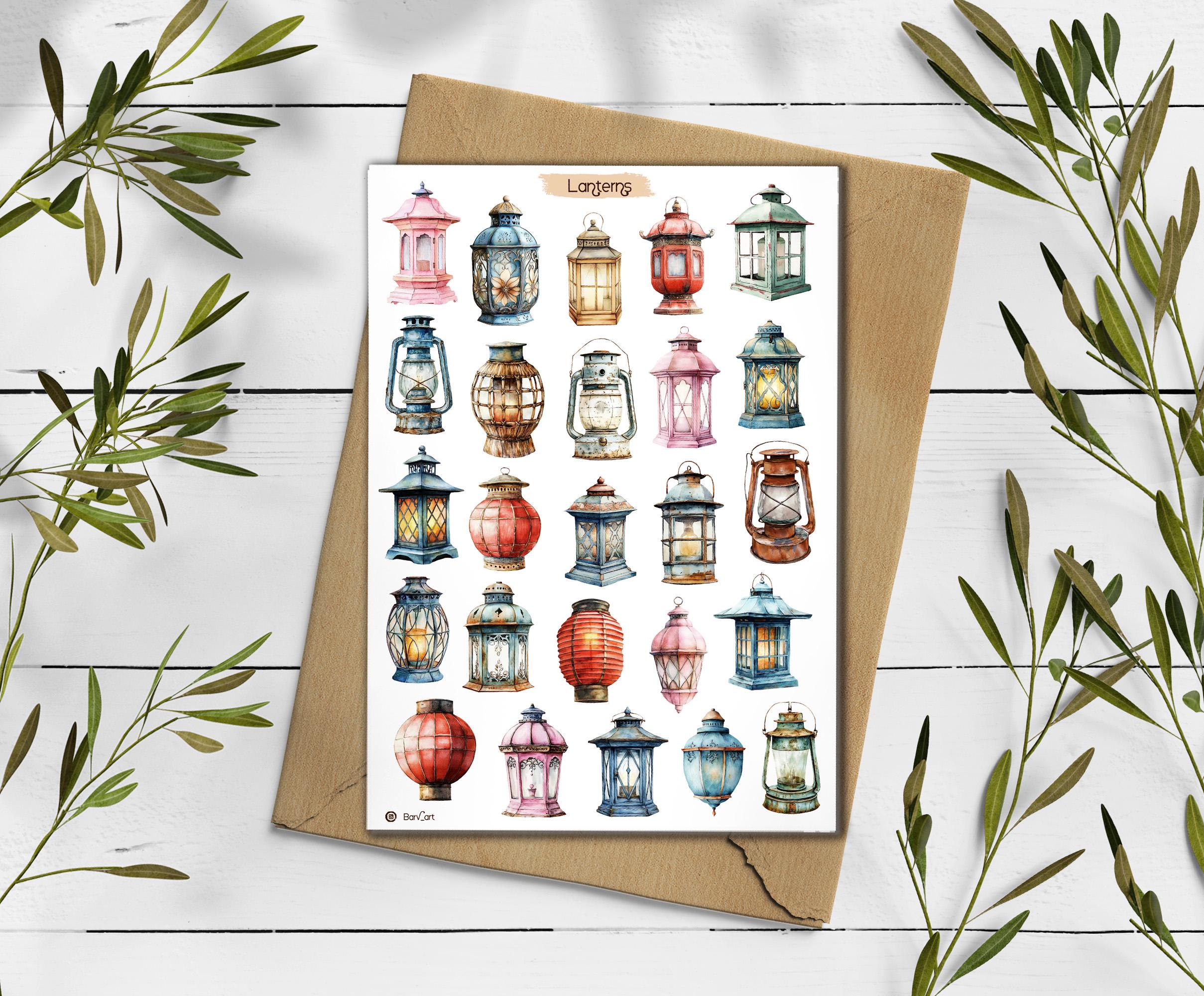 Festive Lantern Stickers