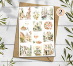 Italy Travel Stickers: Mediterranean Holiday, Planner, Scrapbook