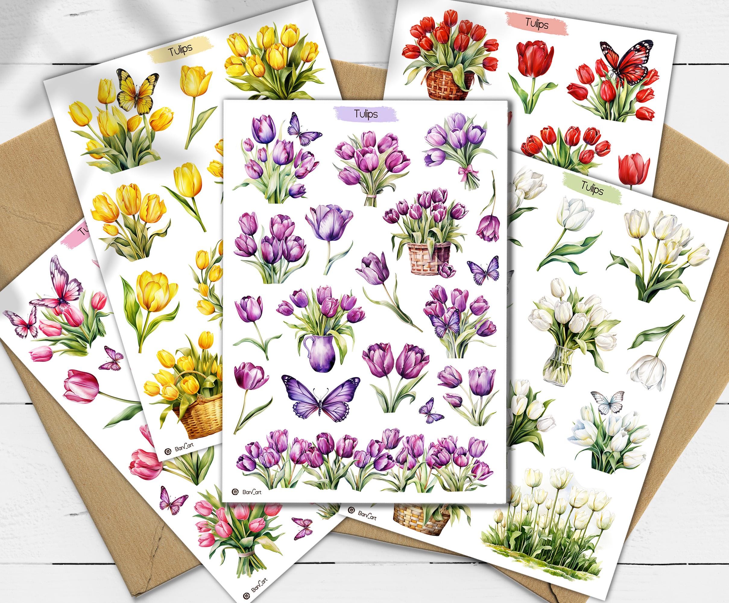 Spring Tulips Stickers