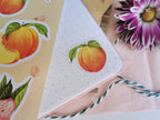 Peach Stickers. Peach Sticker Pack. Peach tree Stickers. Bullet Journal. Peach Sticker Sheet. Fruit Stickers. Summer Stickers