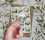 Hydrangea stickers. White Hydrangea Stickers. Blue Hydrangea Flower Stickers. Summer Blossom Stickers. Bullet Journal. Garden Scrapbooking