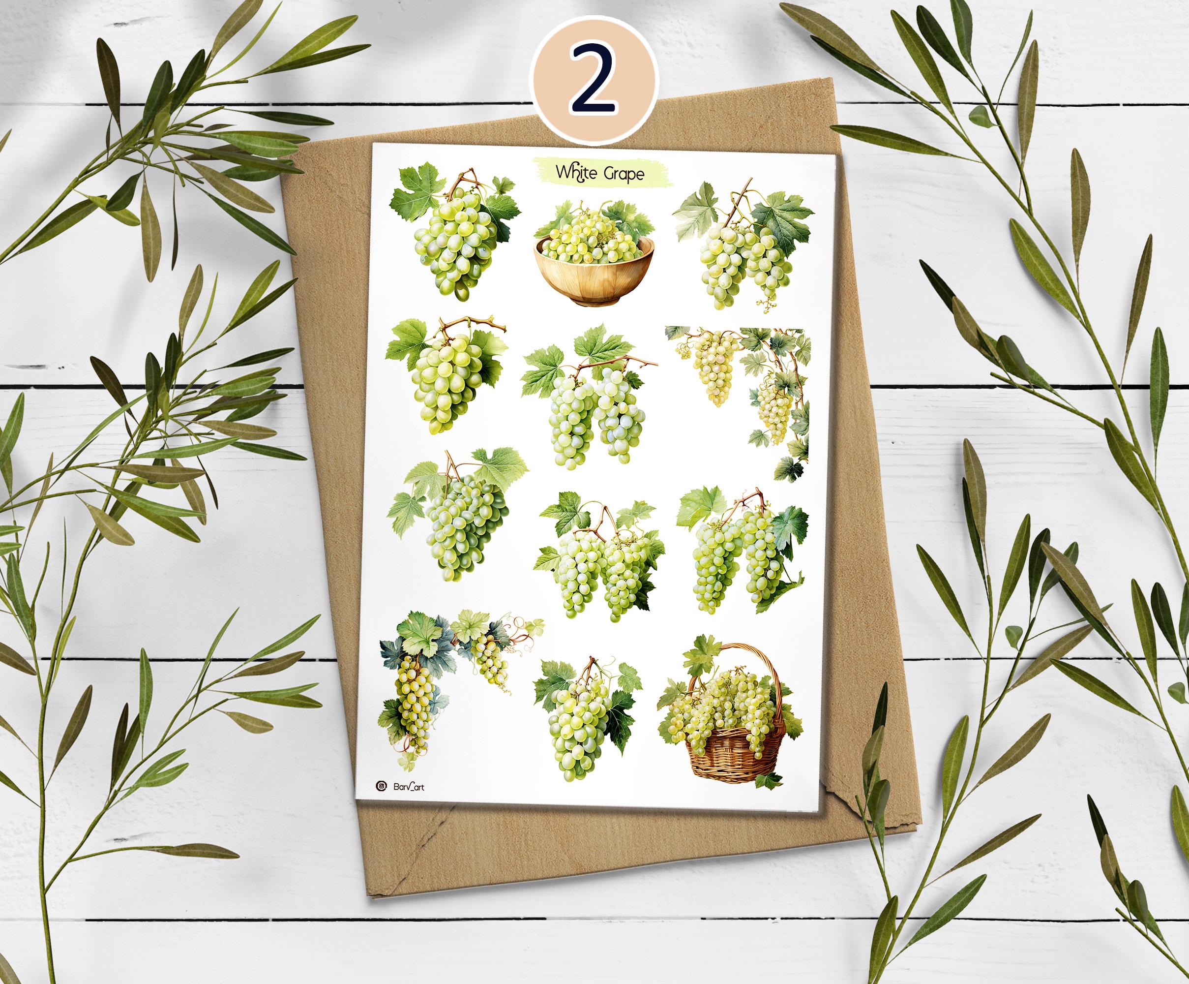 Grape Sticker Sheet: Foraged Summer Planner Stickers