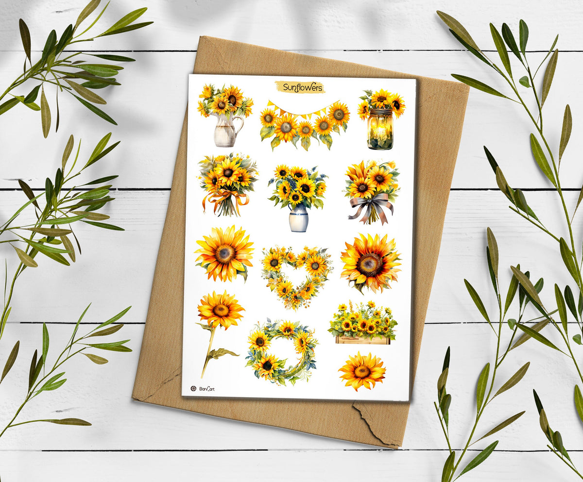 Sunflower Stickers 00203