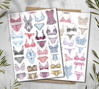 Lingerie Stickers. Lace Stickers. Fashion Stickers. Underwear Stickers. Bra Stickers. Planner, Junkjournal, Scrapbook