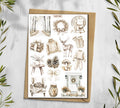 Soft Fall Stickers. Autumn Stickers. Fall Stickers. Farmhouse Stickers. Autumn Planner Stickers. Brown Sticker