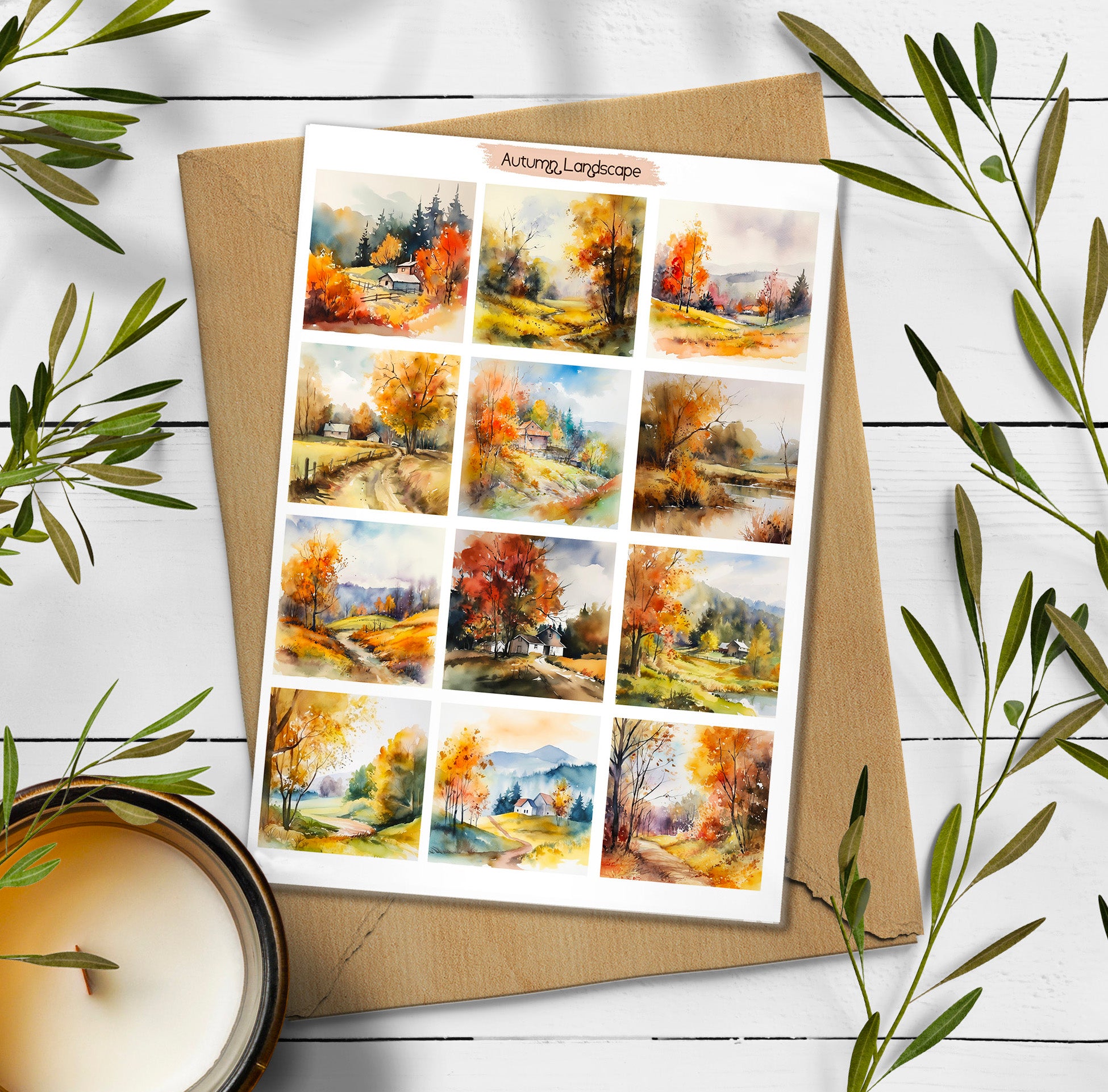 Autumn Landscape Stickers