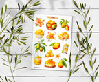 Mango Stickers: Tropical Fruit Planner Stickers, Scrapbooking