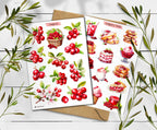 Cranberry Stickers: Foraged Berry Planner Stickers