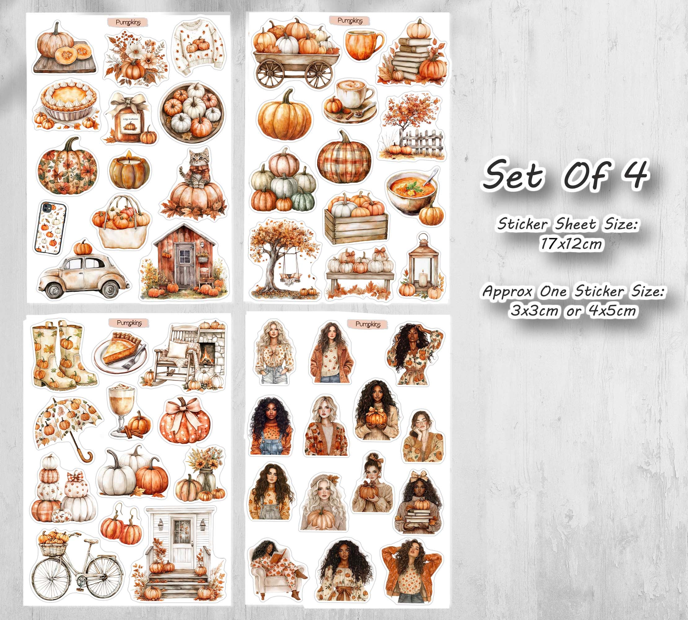 Autumn Pumpkins Stickers 00022