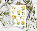 Dandelions Stickers. Wildflowers Sticker Pack. Spring Stickers. Bullet Journal, Dandelion flower Sticker Sheet. Easter Sticker.