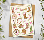 Western Boots Stickers. Cowboy Boots Stickers. Floral boots Stickers. Floral Wheel Stickers. Cowboy Stickers. Cowgirl Boots Scrapbooking