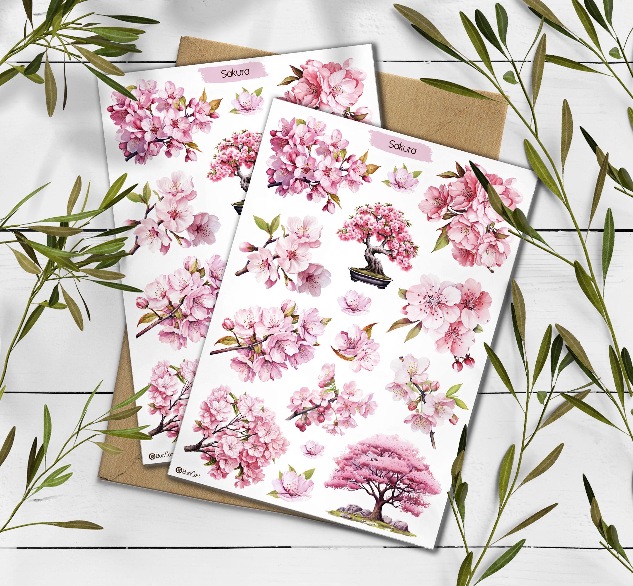 Sakura Flower Stickers