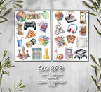 Game Night Stickers. Gaming Stickers. Bord Games Stickers. Family night Sticker Sheet. Planner Scrapbooking