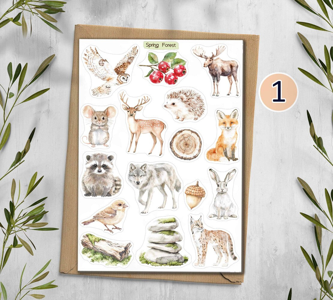 Spring Forest Animals Stickers 00280