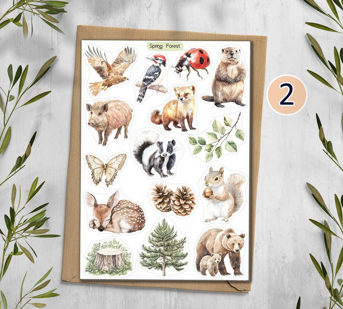Spring Forest Animals Stickers 00280