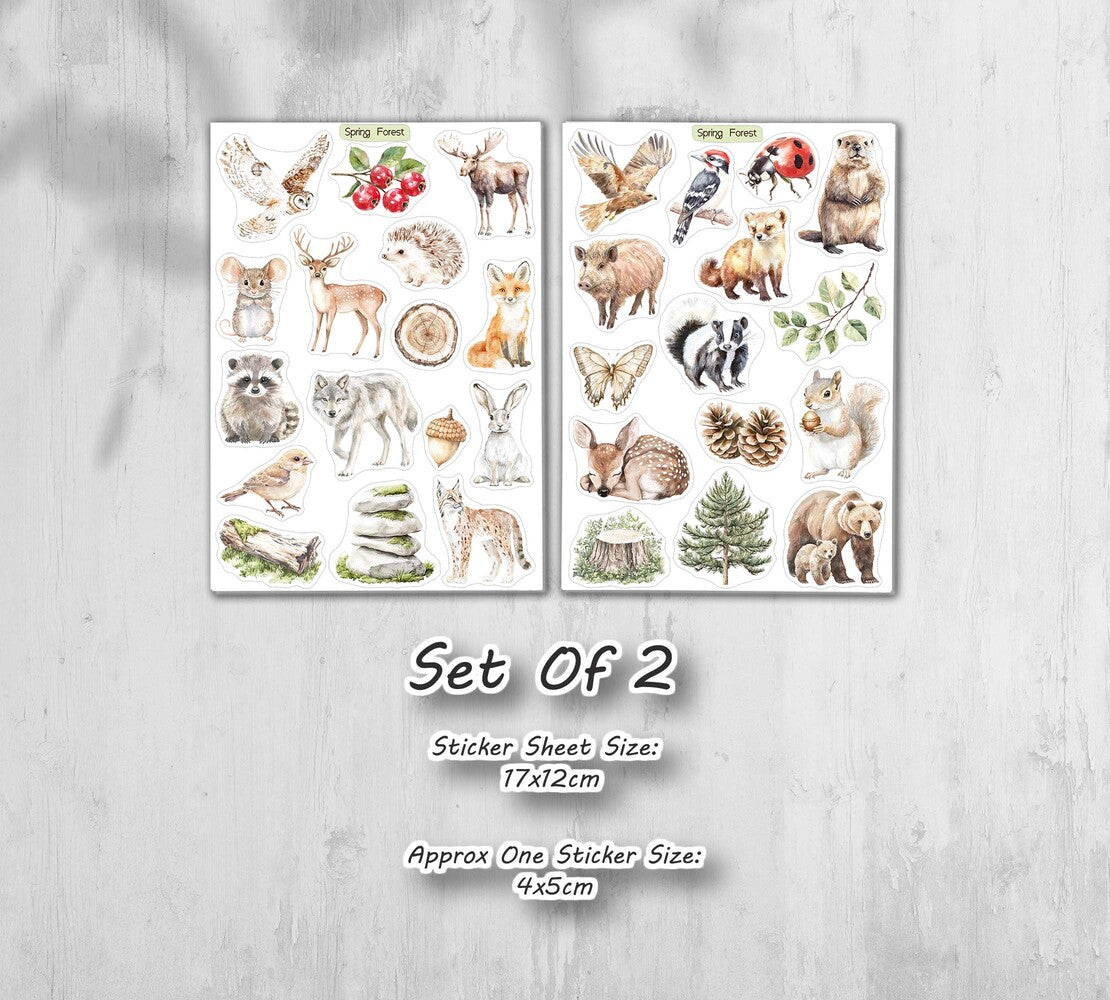 Spring Forest Animals Stickers 00280