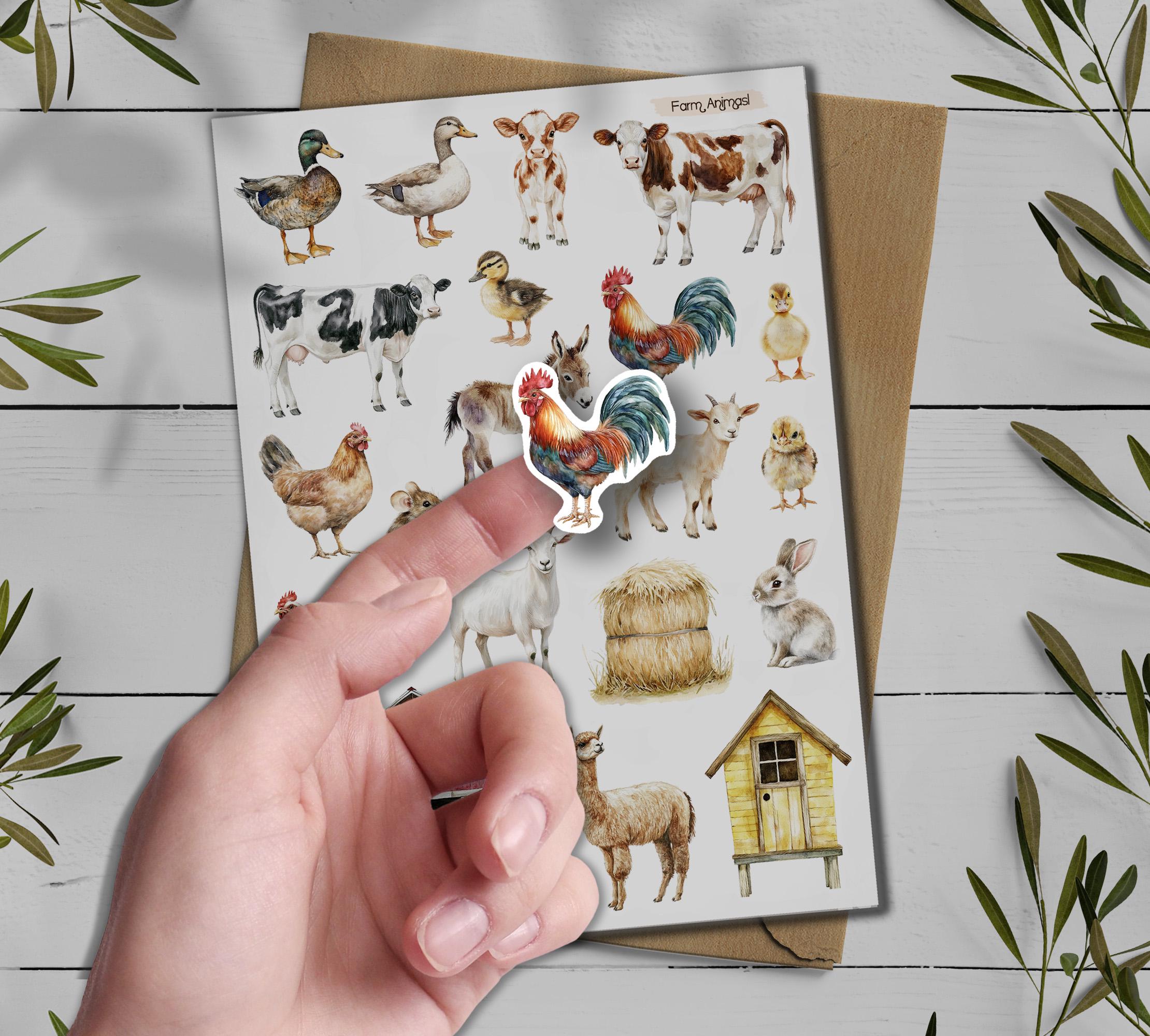 Farm Animals Sticker Sheet