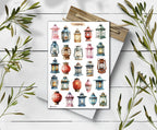 Festive Lantern Stickers