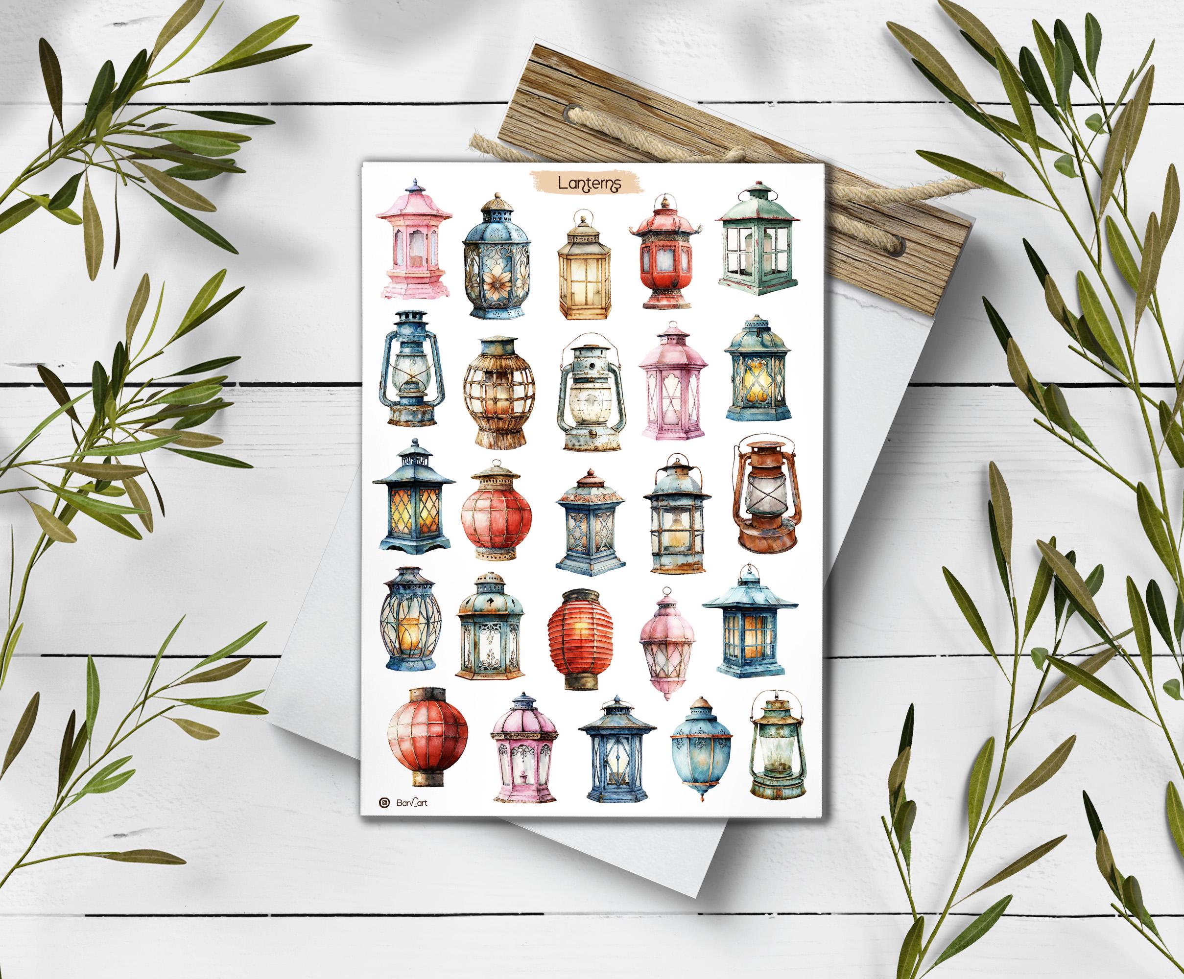 Festive Lantern Stickers
