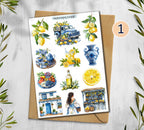 Mediterranean Summer Stickers | Travel Stickers