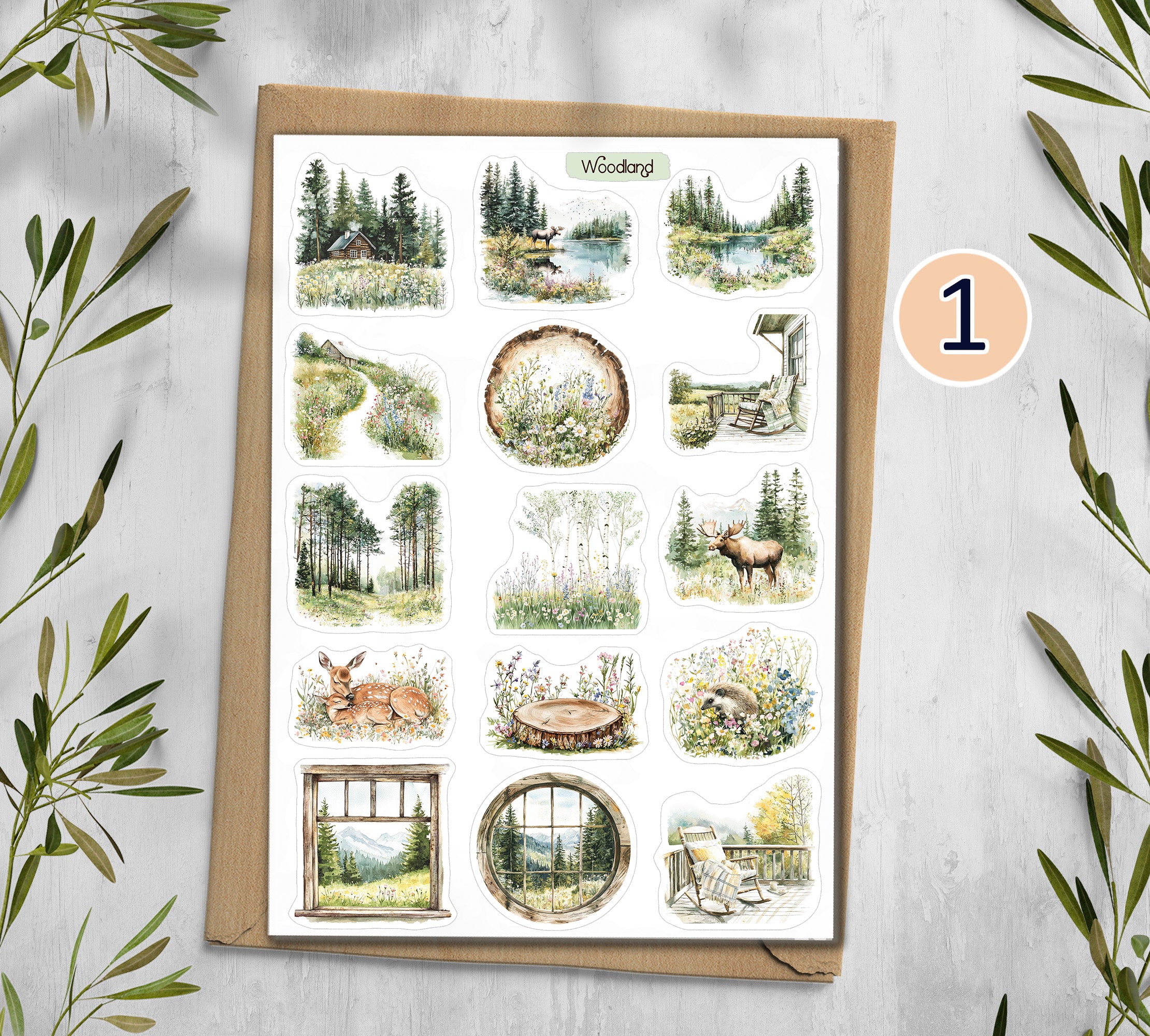 Woodland Stickers