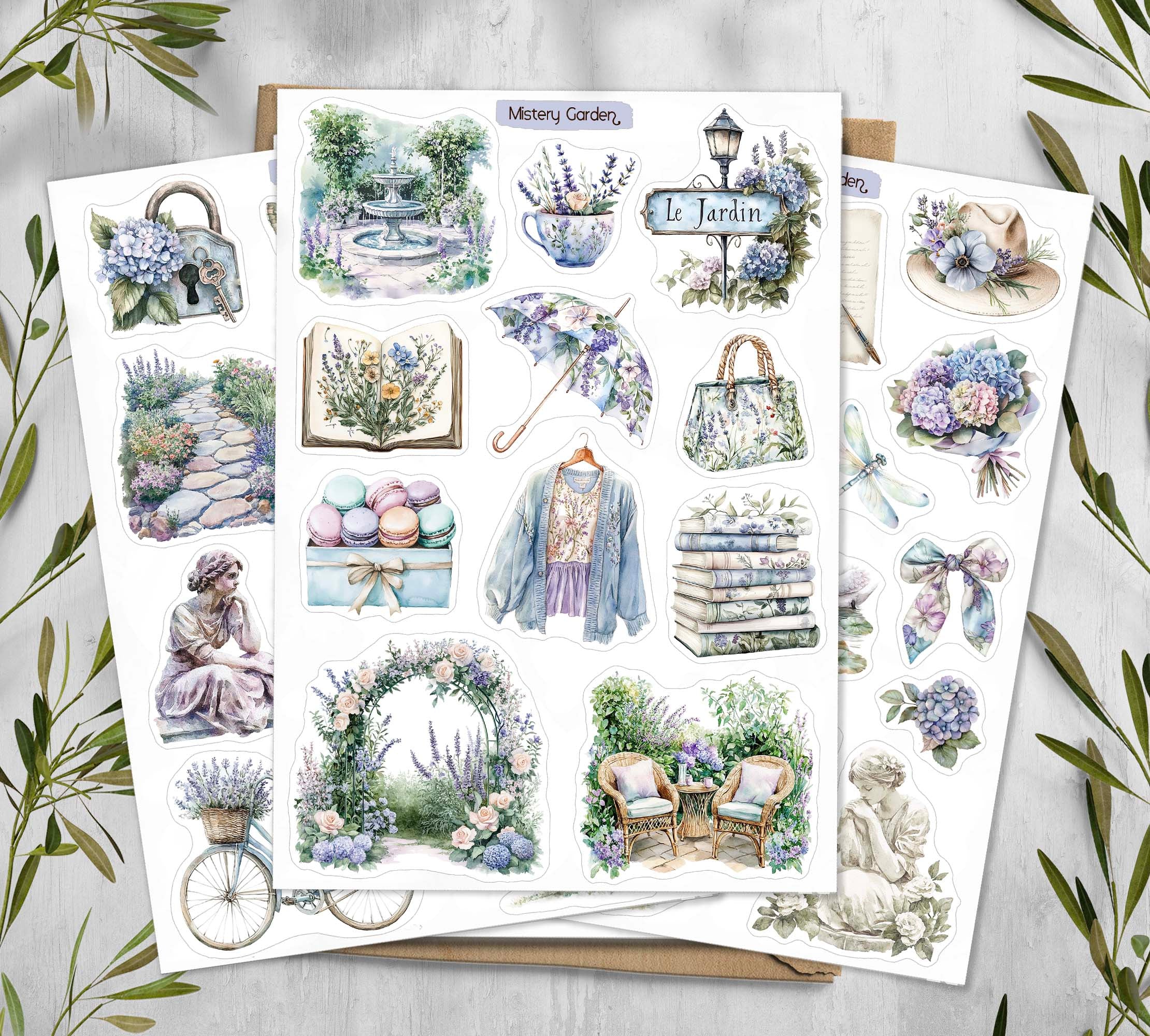 Mystery Garden Stickers Planner Decal