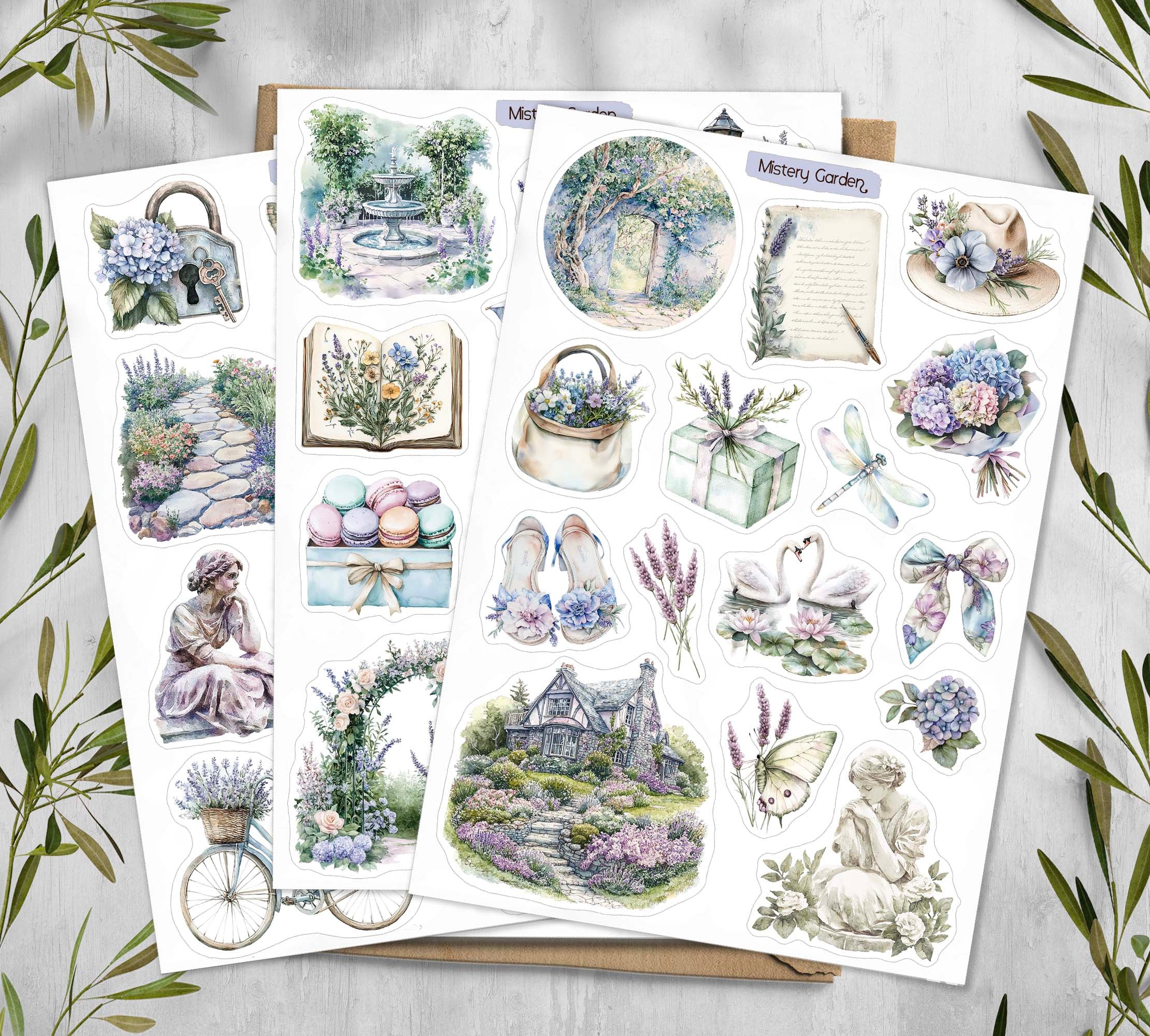 Mystery Garden Stickers Planner Decal