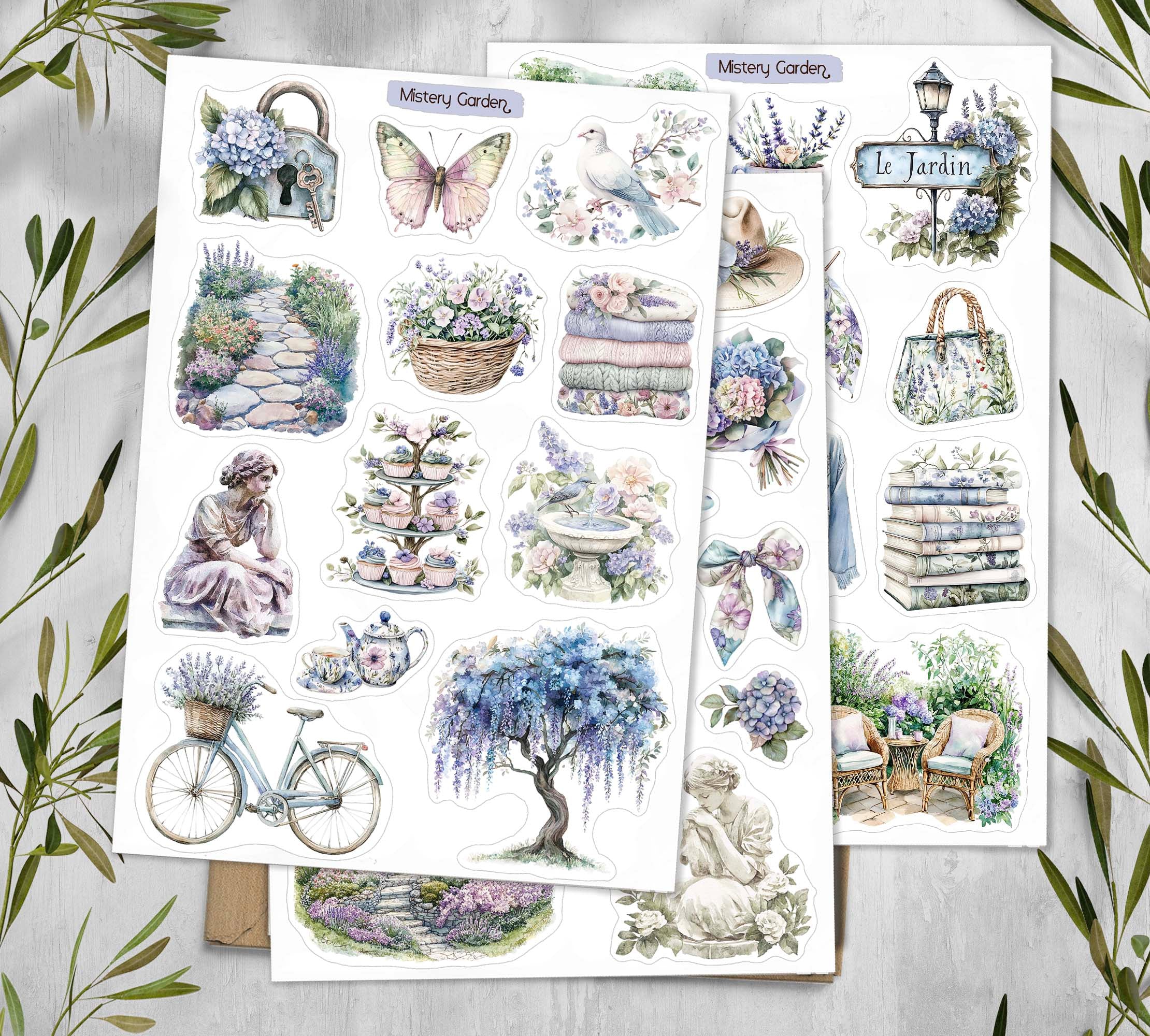 Mystery Garden Stickers Planner Decal