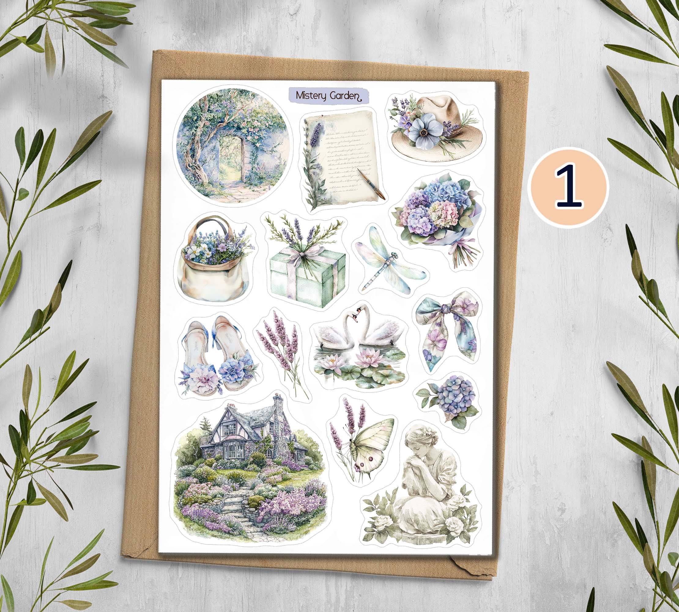 Mystery Garden Stickers Planner Decal