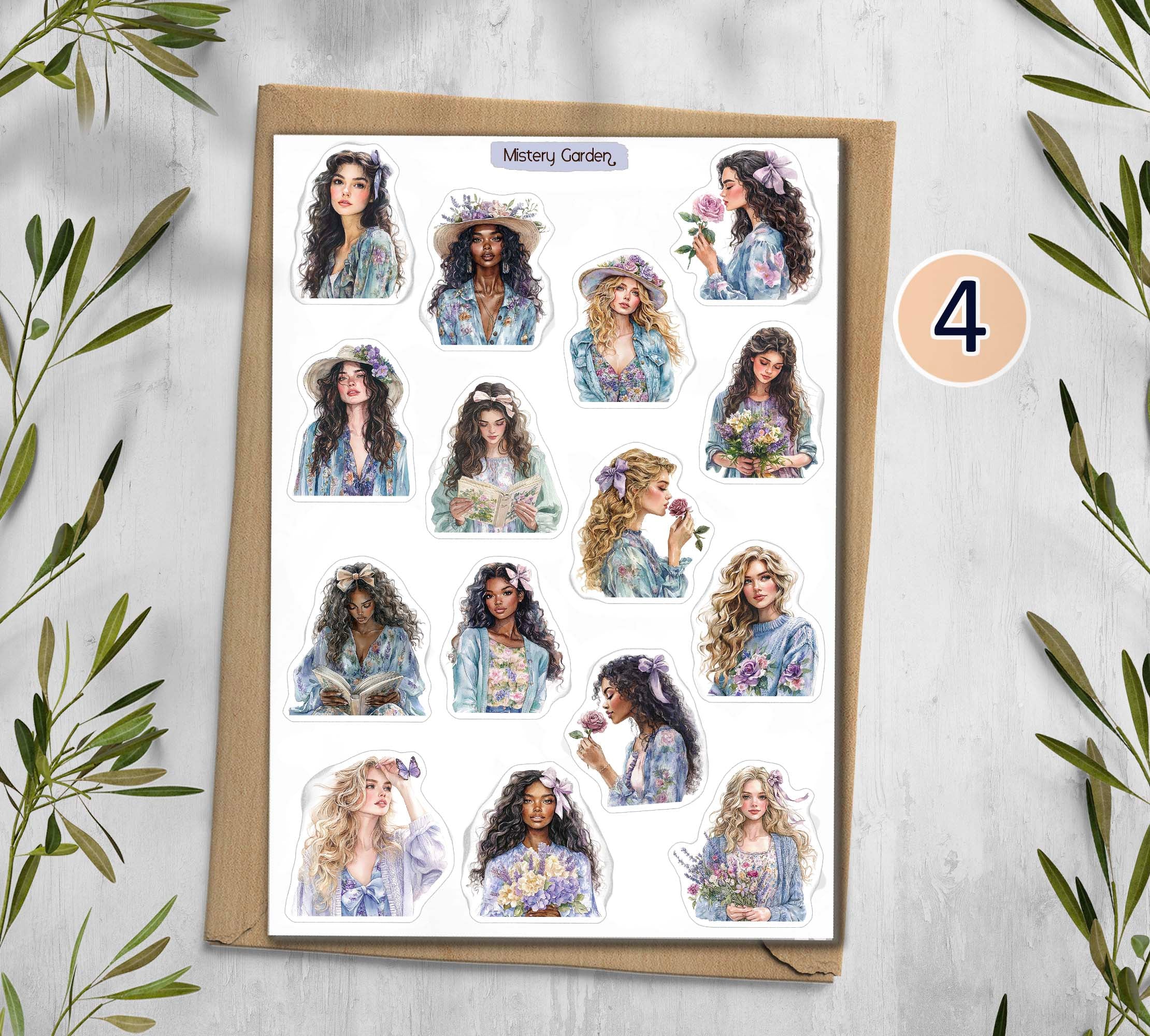 Mystery Garden Stickers Planner Decal