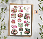 Red Rose Garden Stickers Planner Decal