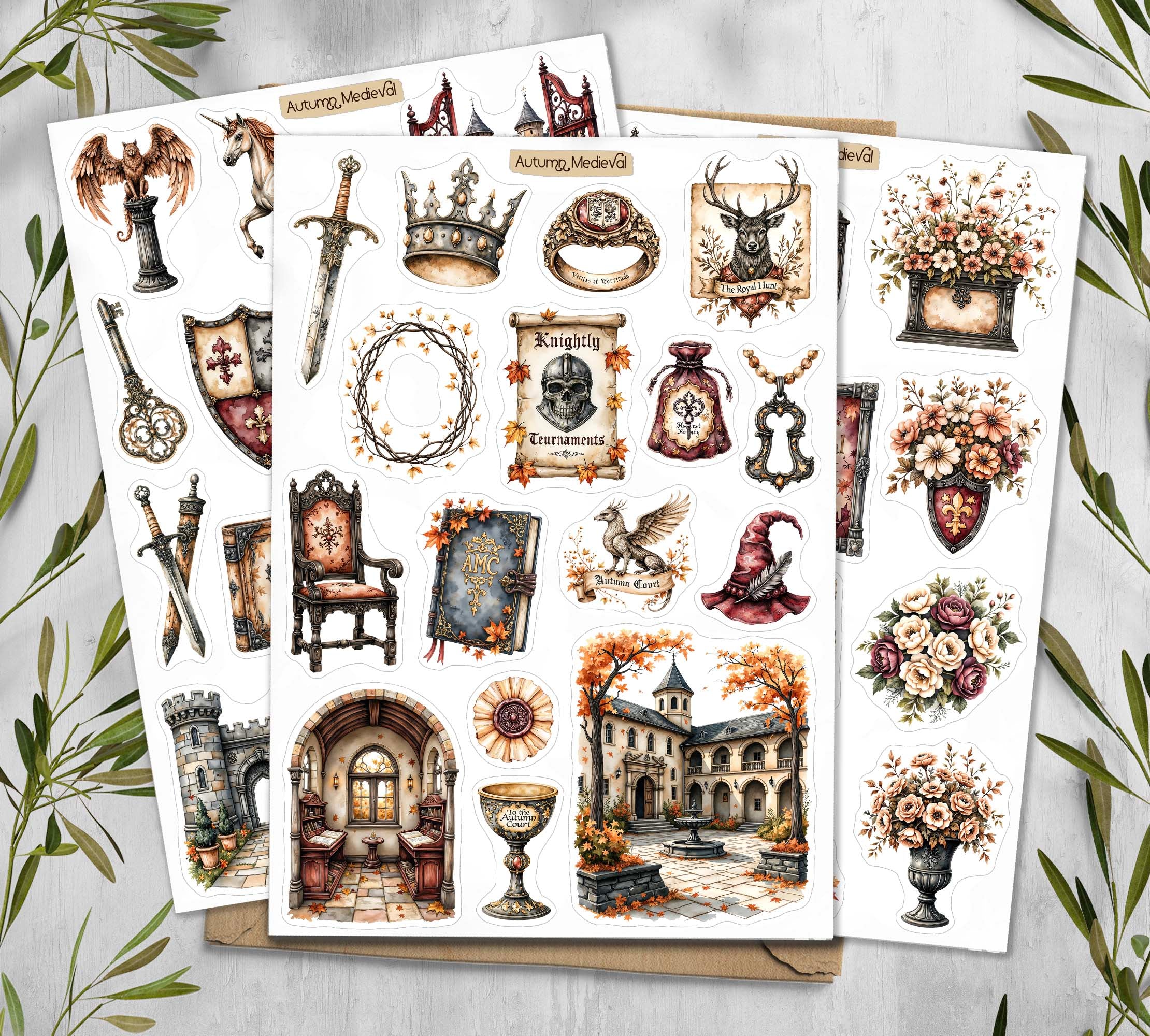 Medieval Fall Stickers 00333