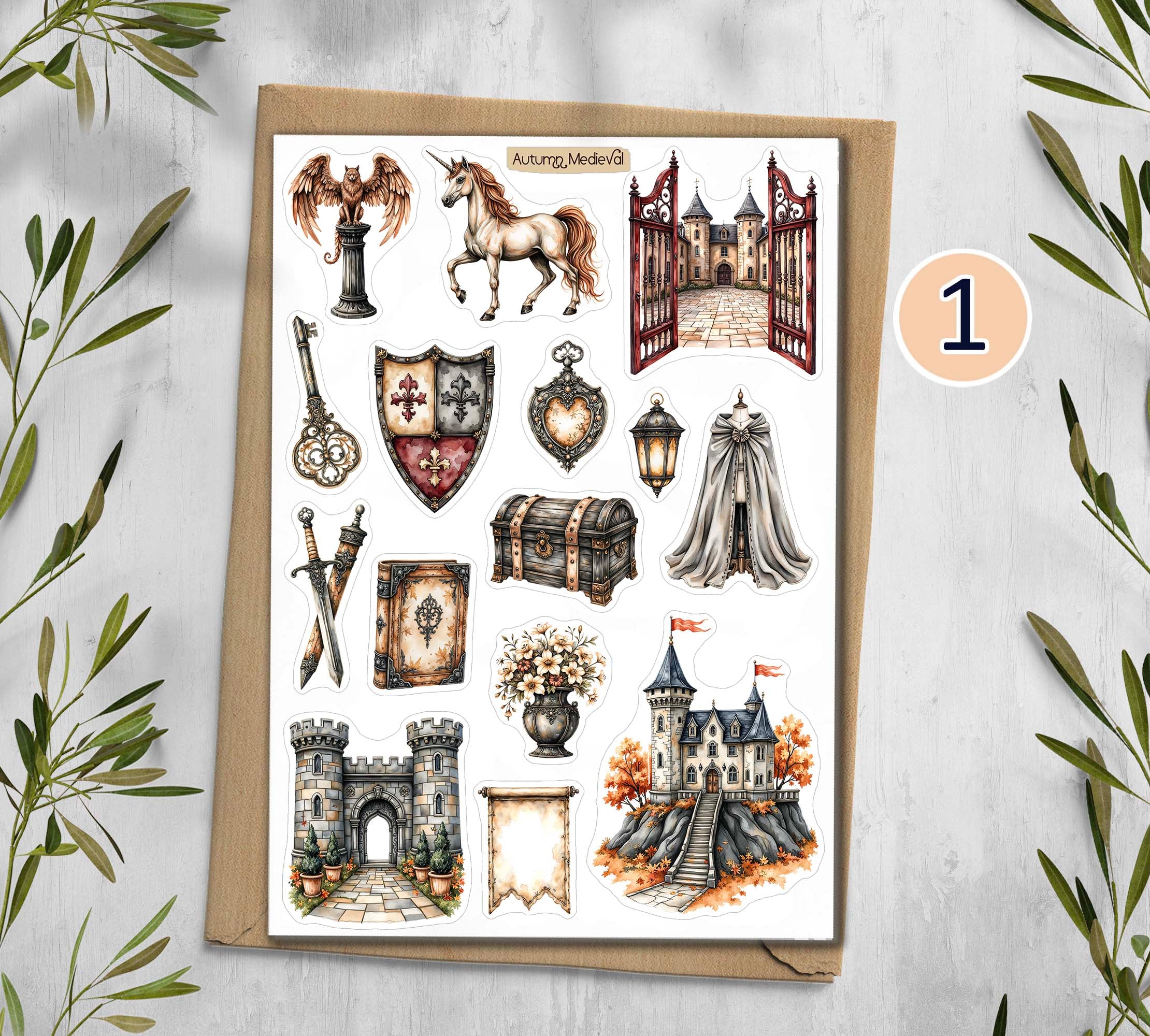 Medieval Fall Stickers 00333