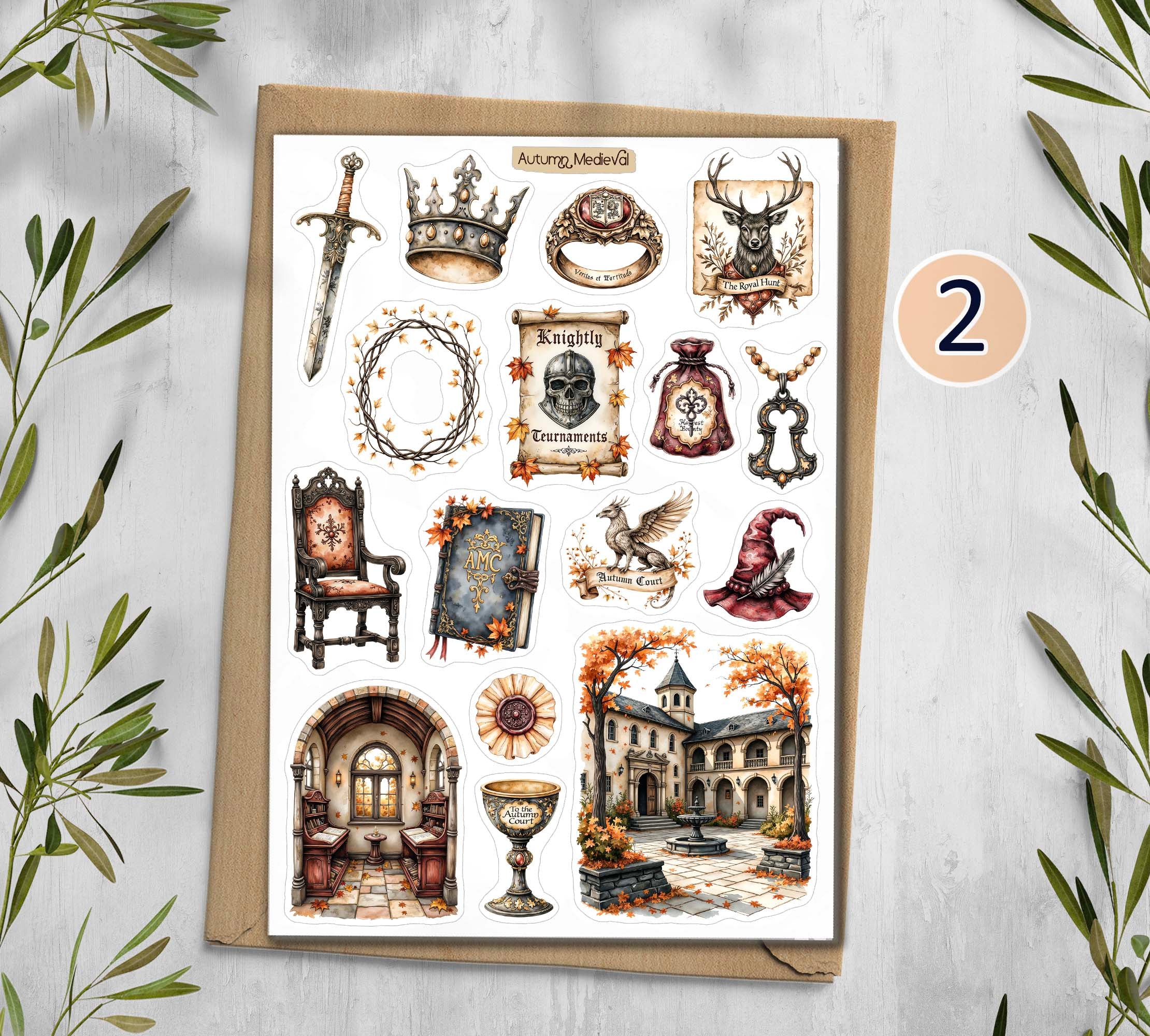 Medieval Fall Stickers 00333