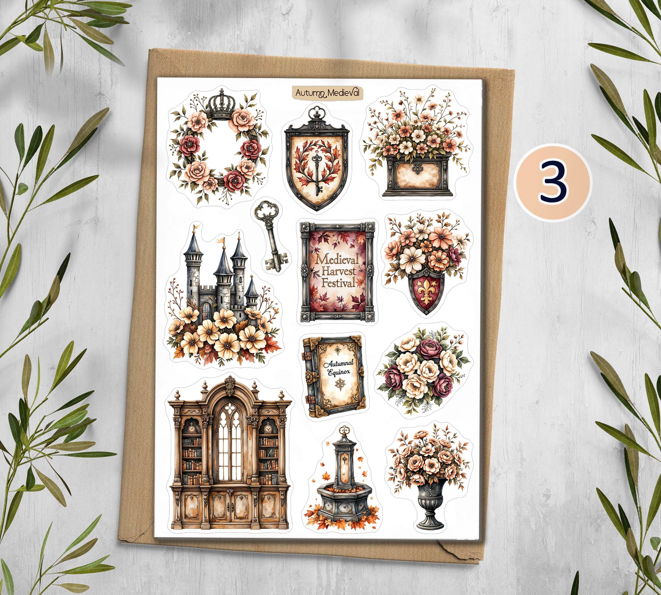 Medieval Fall Stickers 00333