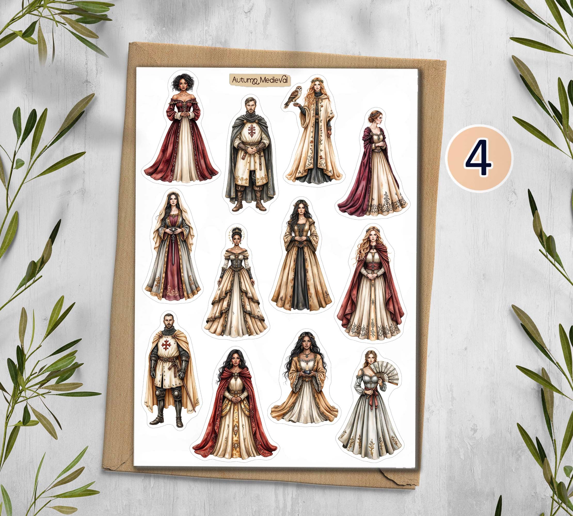 Medieval Fall Stickers 00333