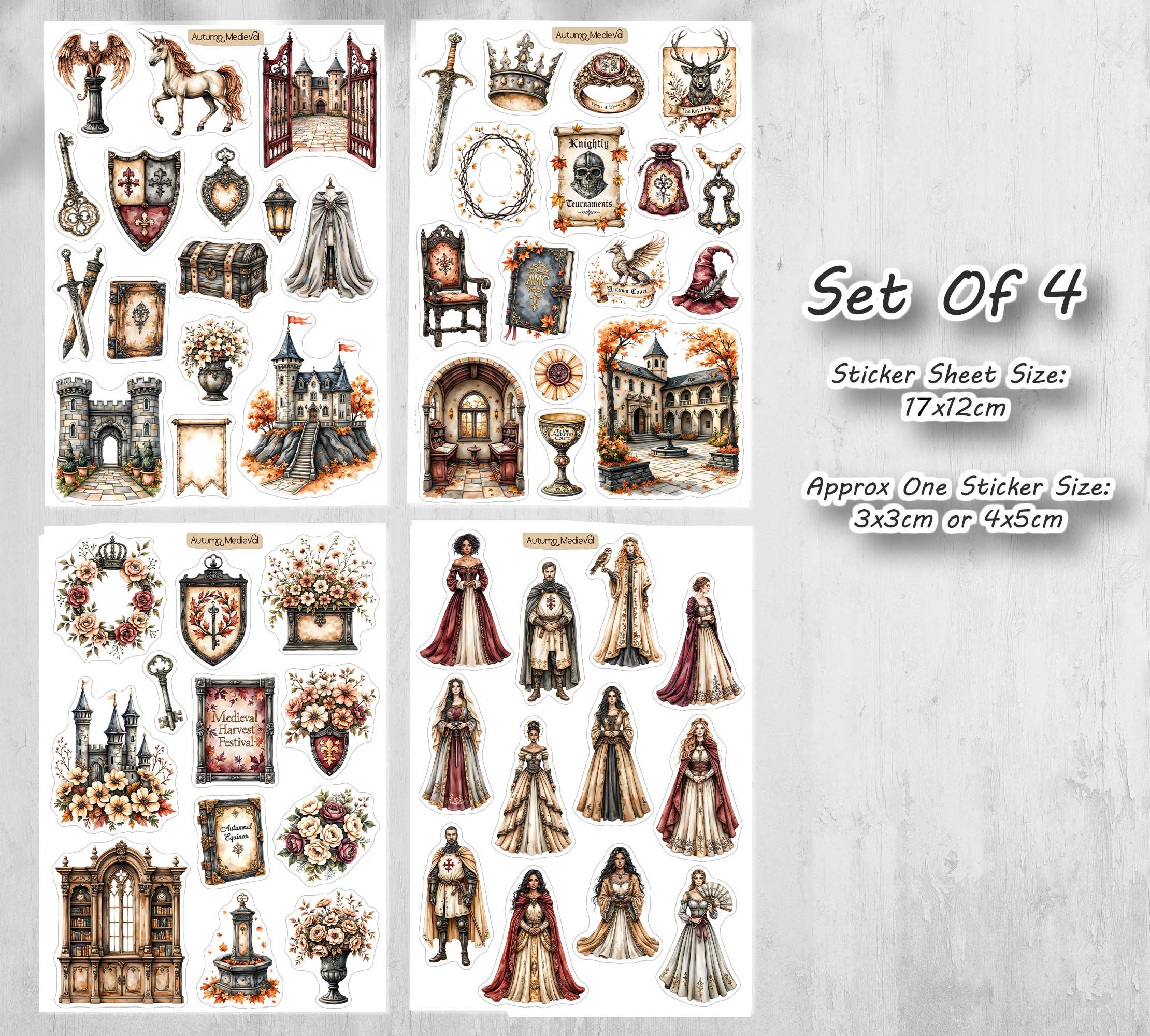 Medieval Fall Stickers 00333