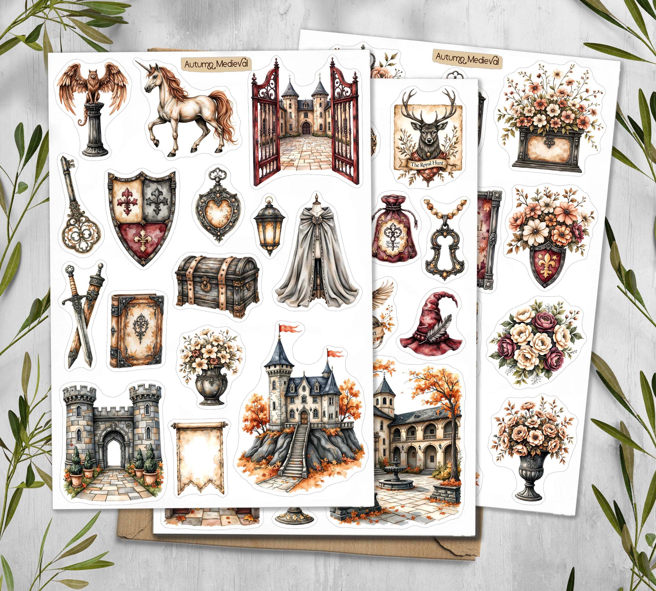 Medieval Fall Stickers 00333