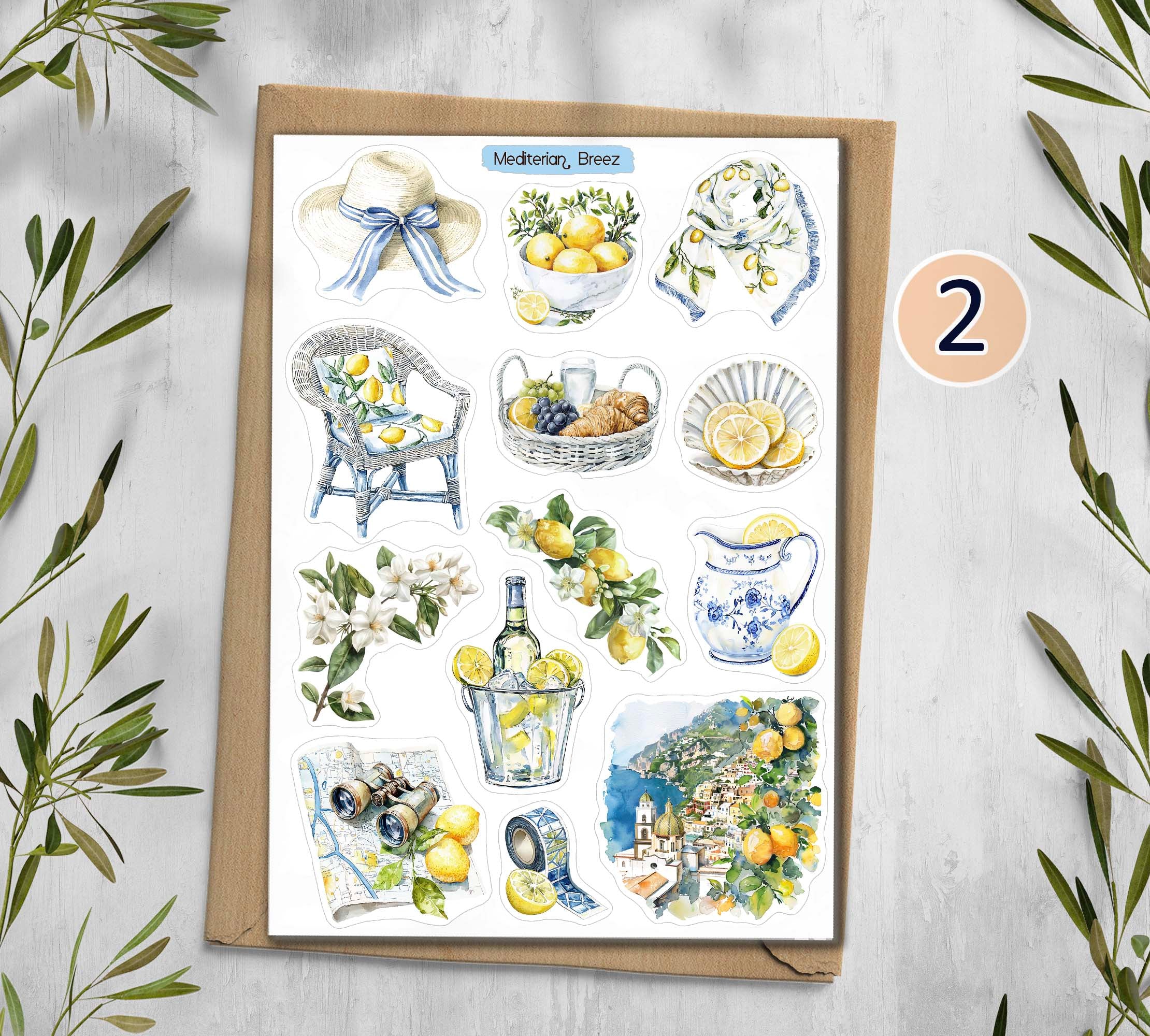 Mediterranean Summer Stickers| Travel Stickers