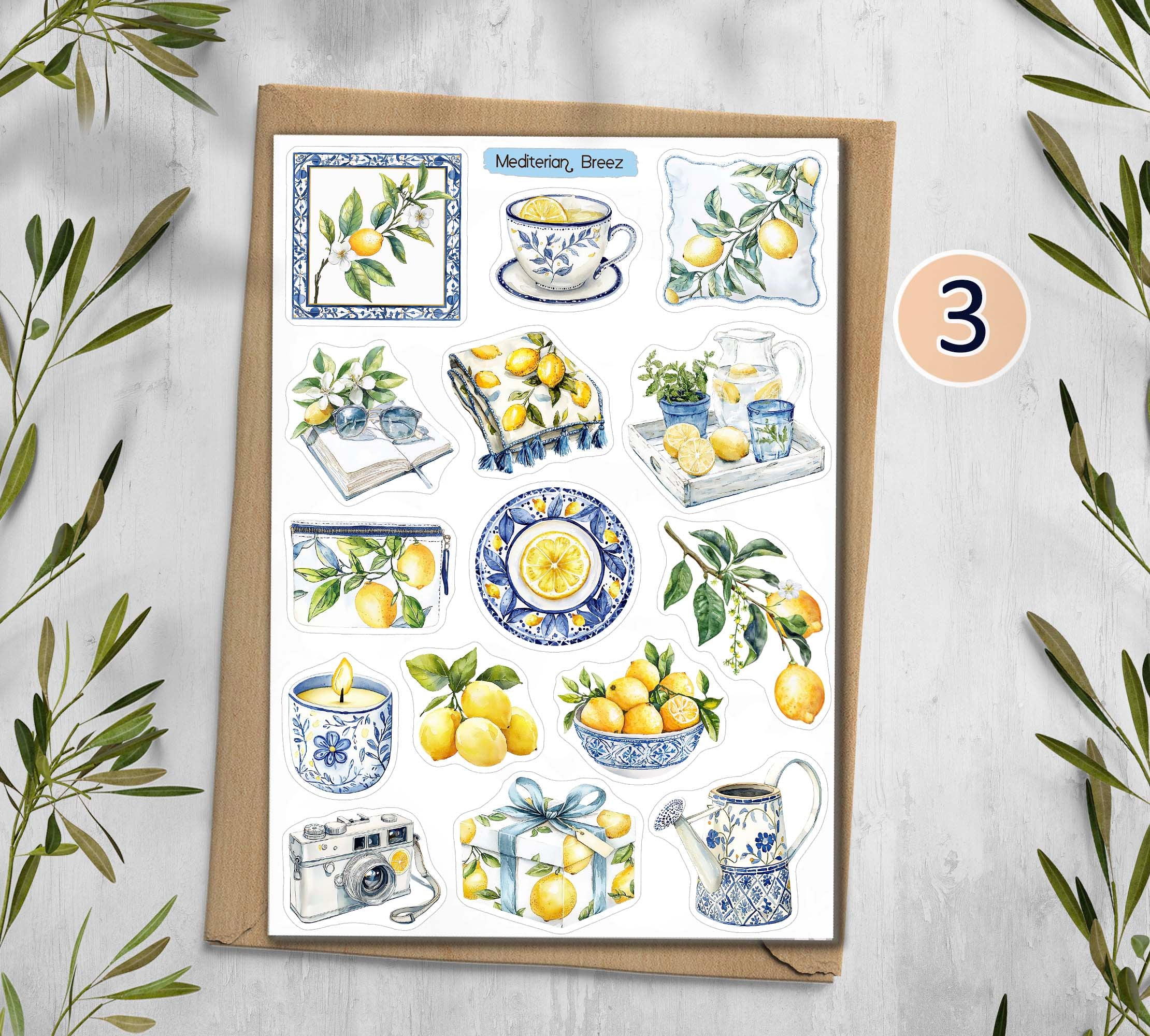 Mediterranean Summer Stickers| Travel Stickers