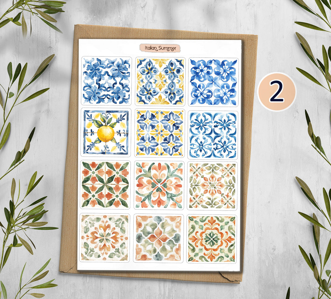 Italian Summer Travel Stickers
