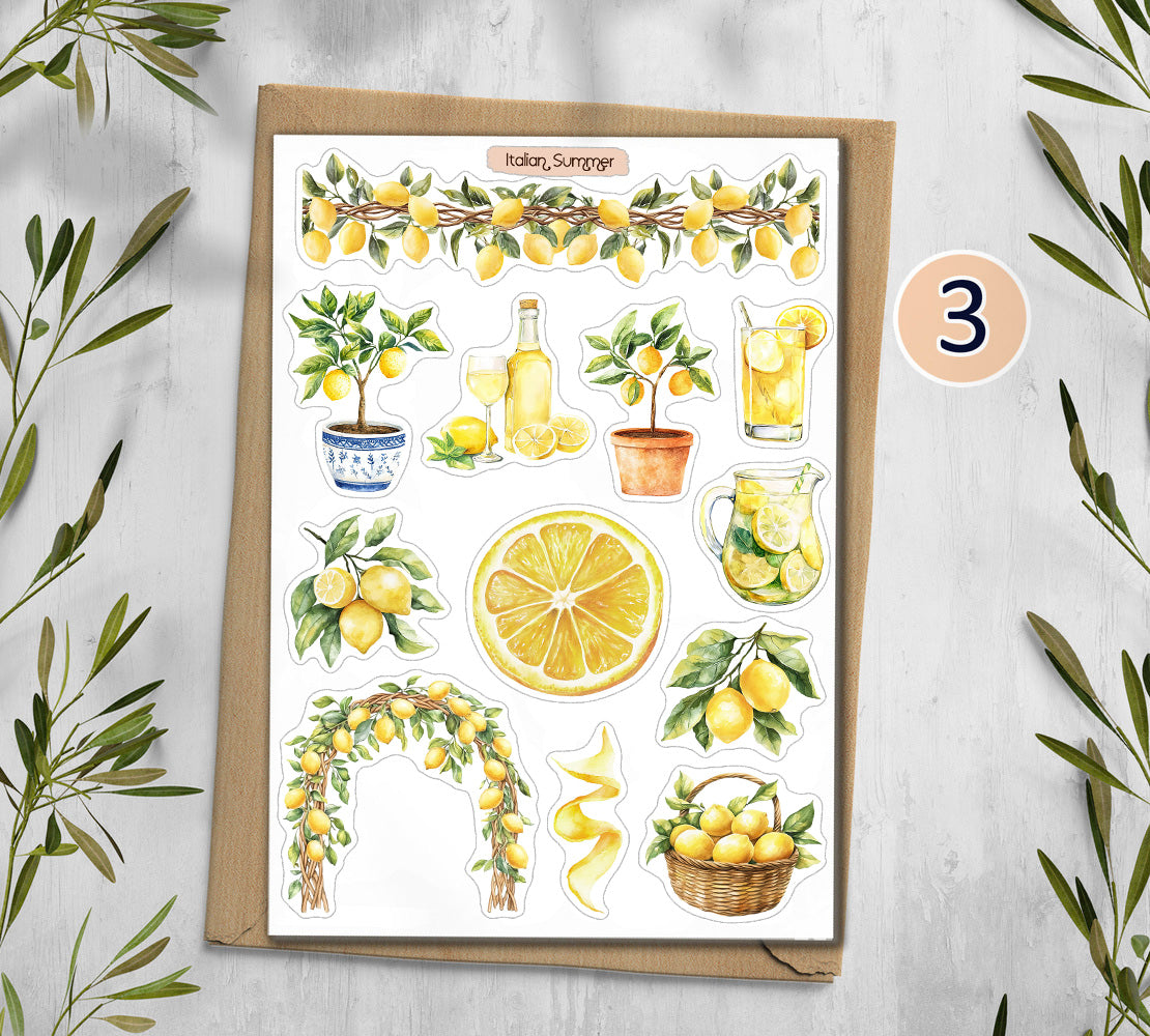 Italian Summer Travel Stickers