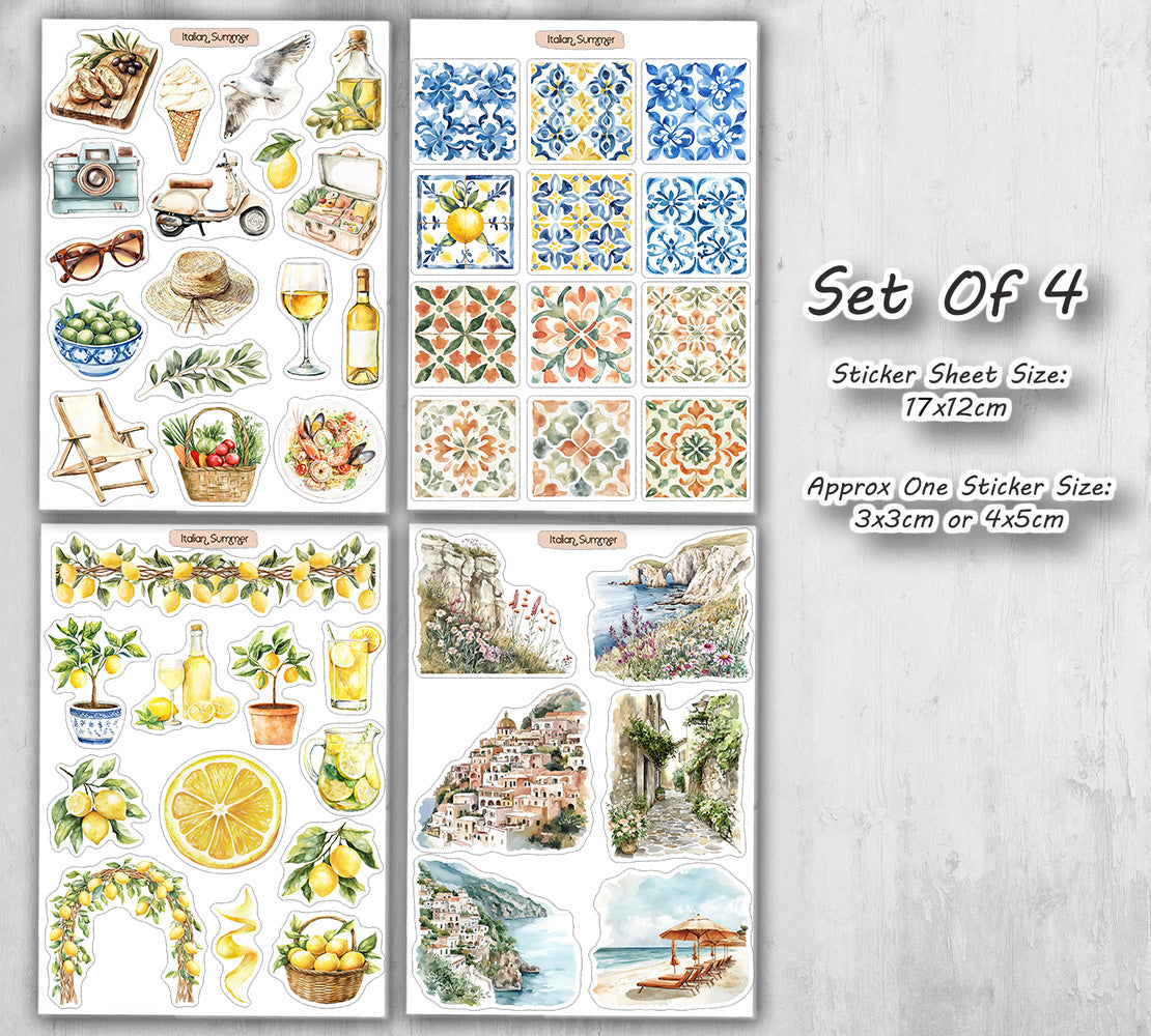 Italian Summer Travel Stickers