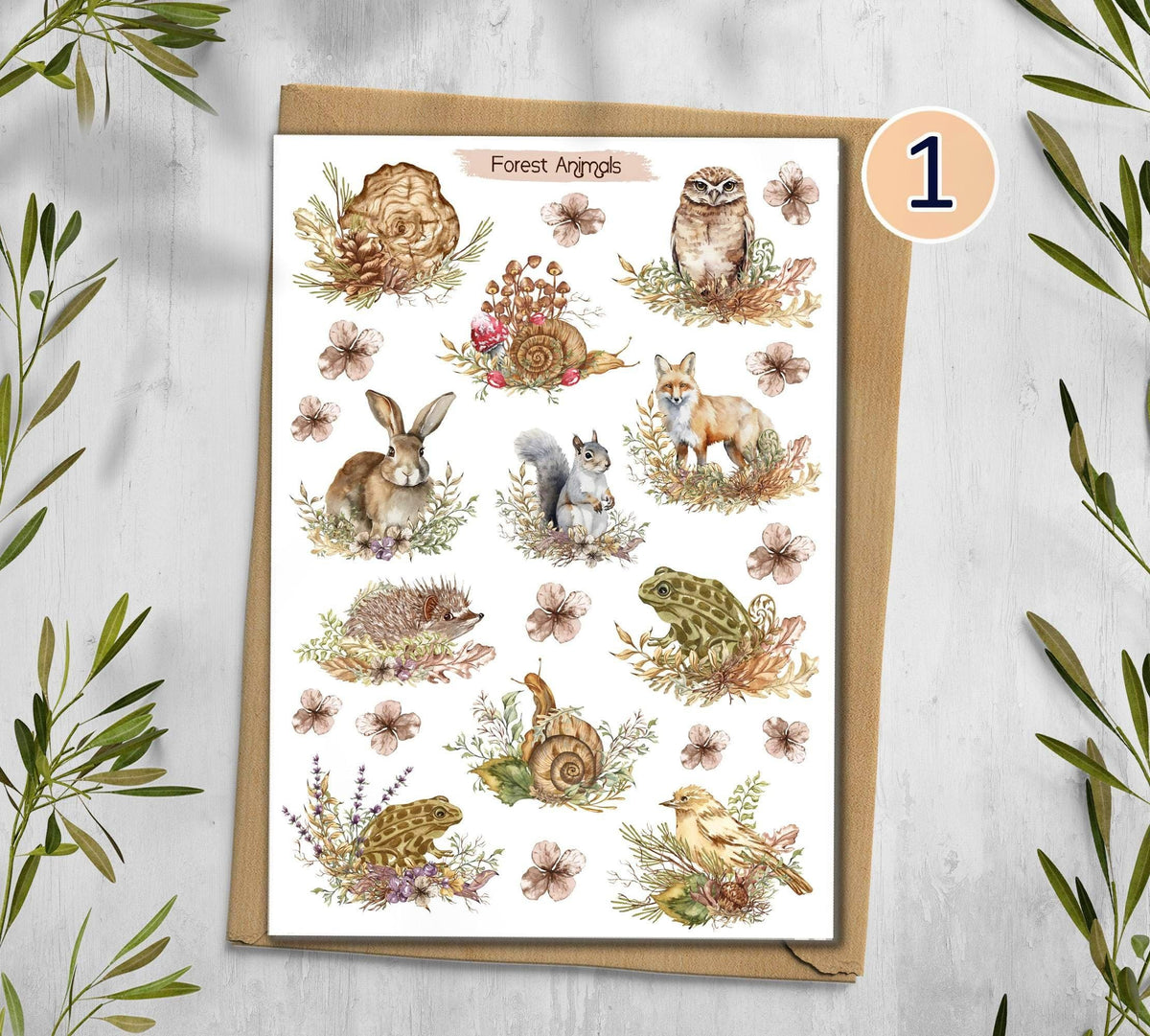 Botanical Forest Stickers