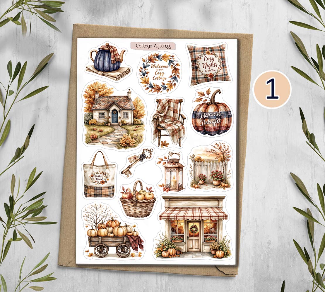 Autumn Cotagecore Stickers 00350