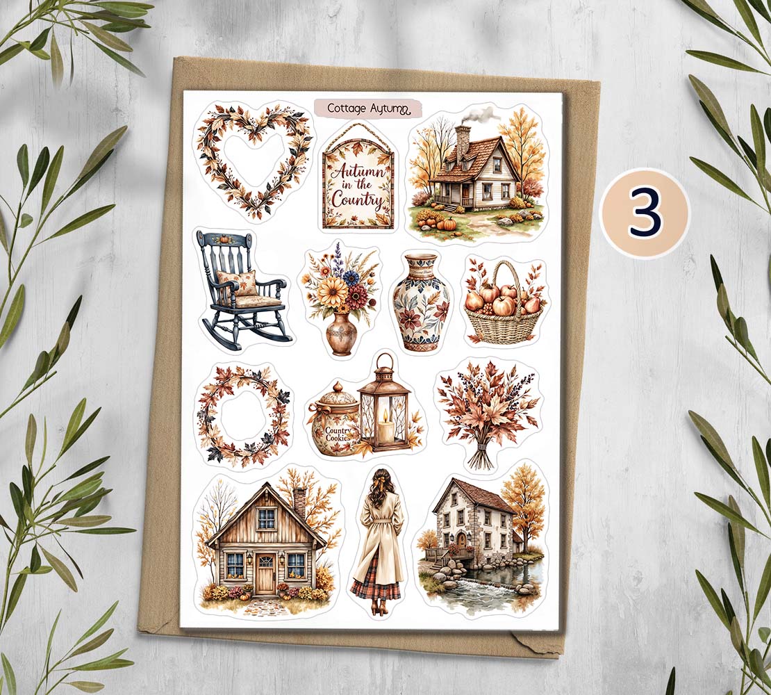 Autumn Cotagecore Stickers 00350