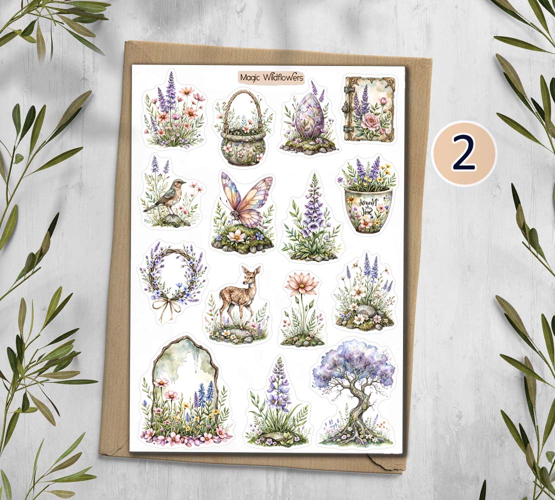 Wildflowers Druids Stickers 00353