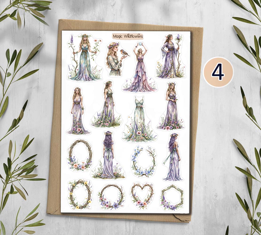 Wildflowers Druids Stickers 00353